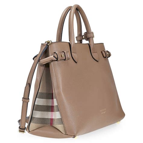 burberry banner house check medium leather tote|burberry banner house.